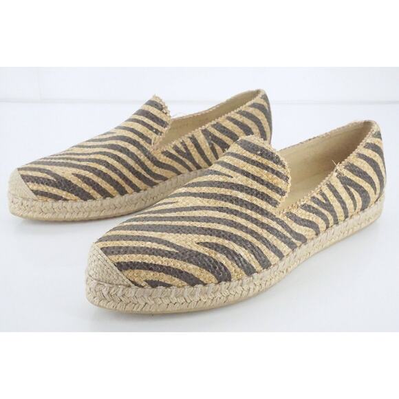 Stuart Weitzman Catalan Zebra Striped Espadrille Flat Loafers size 9.5 - Picture 11 of 11